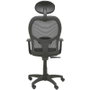 PIQUERAS Y CRESPO Silla Alocén con respaldo de malla y asiento Bali negro